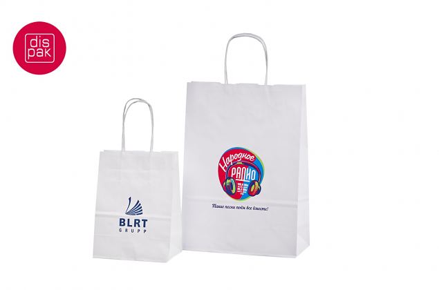 valkoiset tyylikk��t paperikassit omalla painatuksella 