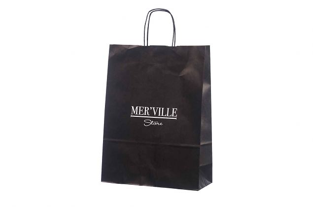 Hyvin suunnitellut ja k�yt�nn�lliset mustat paperikassit. Minimitilausm��r� omalla painatuksella 