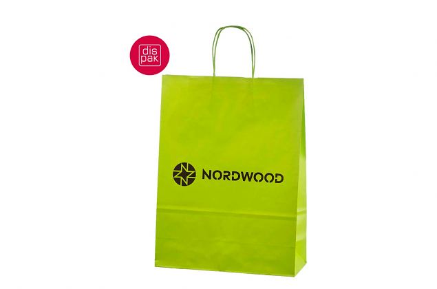 vaaleanvihre� paperikassi logolla 