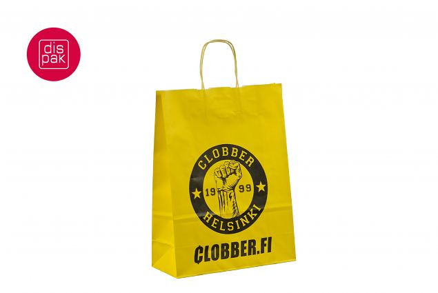 billige gule papirposer med logo 
