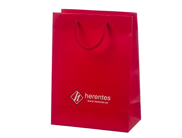Elegant hndlaget eksklusiv papirpose. Tilgjengelig med selvvalgt trykk. Velg mellom flere ulike s
