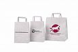 white kraft paper bag | Galleri-White Paper Bags with Flat Handles white paper bag with personal p