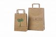 durable brown paper bag with print | Galleri-Brown Paper Bags with Flat Handles durable brown kraf