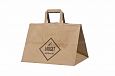 durable brown paper bags with print | Galleri-Brown Paper Bags with Flat Handles durable brown kra