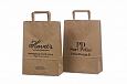 durable brown paper bag with print | Galleri-Brown Paper Bags with Flat Handles eco friendly brown