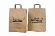 brown paper bags with print | Galleri-Brown Paper Bags with Flat Handles eco friendly brown kraft 