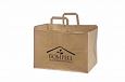 eco friendly brown kraft paper bag with print | Galleri-Brown Paper Bags with Flat Handles eco fri