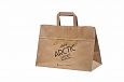brown kraft paper bags with print | Galleri-Brown Paper Bags with Flat Handles durable and eco fri