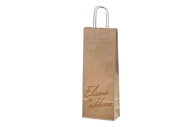 paper bags for 1 bottle with print 