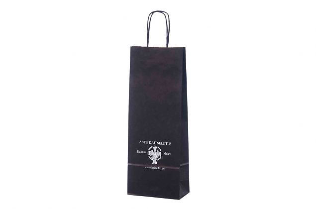 durable paper bags for 1 bottle with personal print 