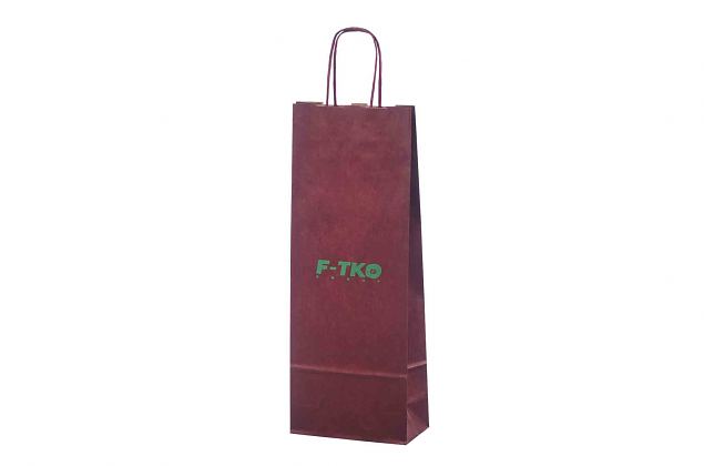 durable paper bags for 1 bottle with personal logo 