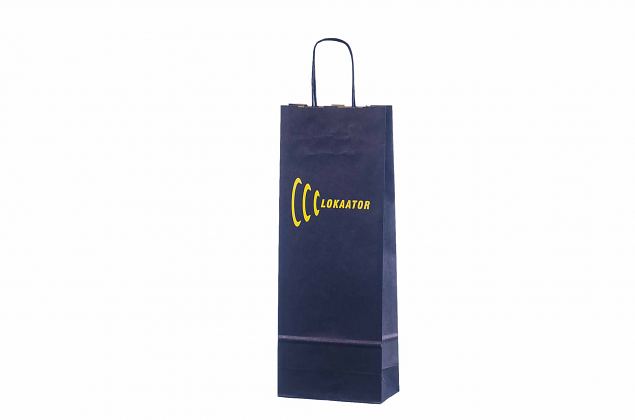 paper bag for 1 bottle with personal logo and for promotional use 