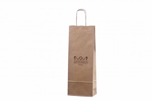 kraft paper bag for 1 bottle and for promotional use 