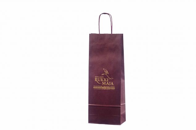 kraft paper bags for 1 bottle and for promotional use 
