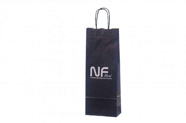 kraft paper bag for 1 bottle with print and for promotional use 