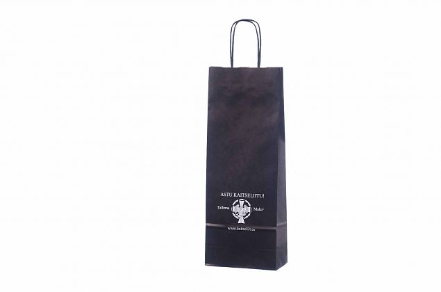 kraft paper bag for 1 bottle with personal print and for promotional use 