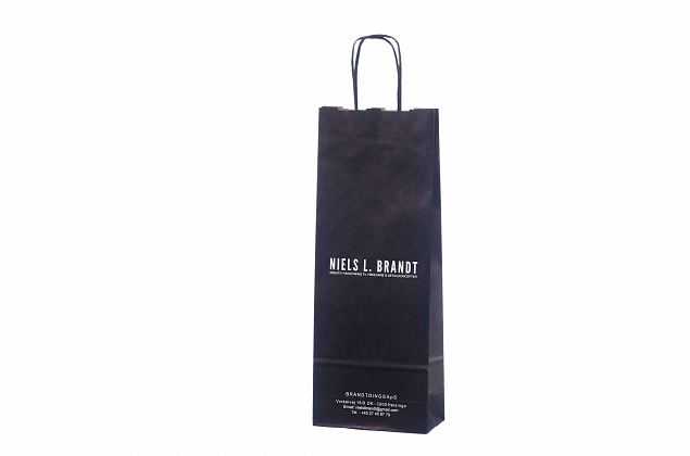 kraft paper bags for 1 bottle with personal print and for promotional use 