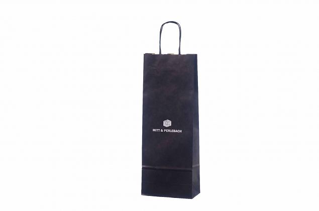kraft paper bags for 1 bottle with print and for promotional use 