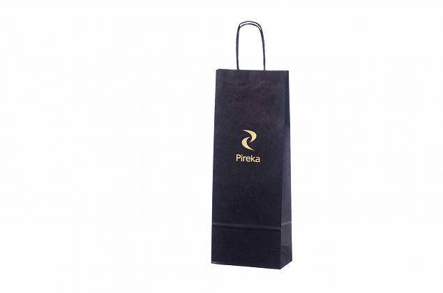 kraft paper bag for 1 bottle with personal print and for promotional use 