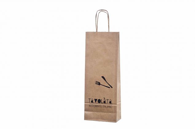 kraft paper bags for 1 bottle with personal print and for promotional use 