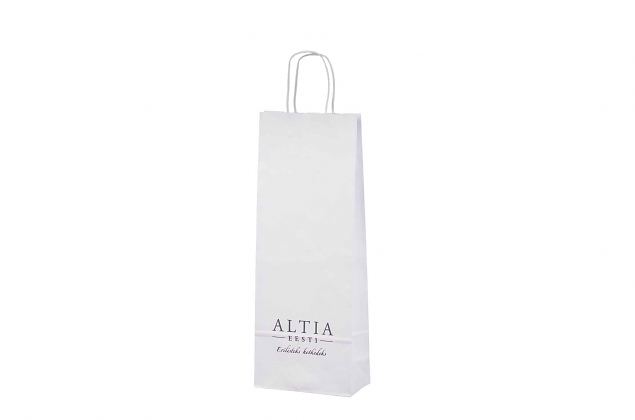 kraft paper bags for 1 bottle with logo and for promotional use 
