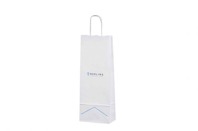 kraft paper bag for 1 bottle with personal logo and for promotional use 