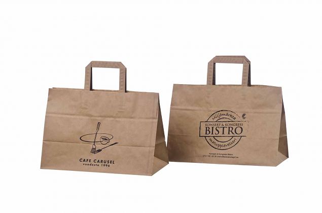 take-away paper bags with print 