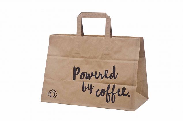 take-away paper bag with logo print 