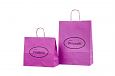 white paper bag | Galleri pink paper bags with logo print 