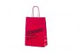 white paper bag | Galleri red color kraftpaper bag with logo print 