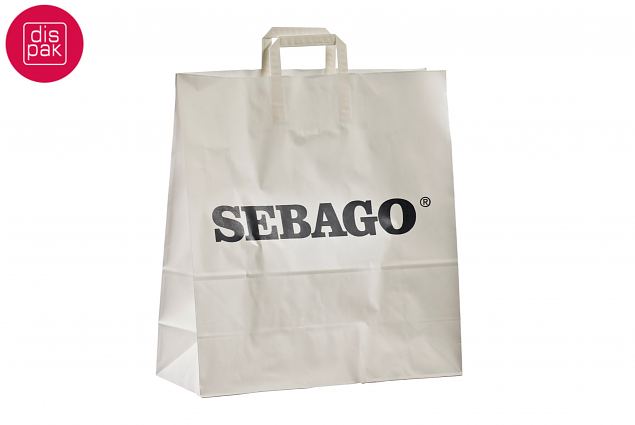 personaalse tr�kiga lamedate pabersangadega valged paberkotid 