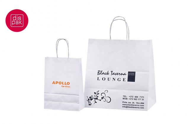 br�nditud valge paberkott 